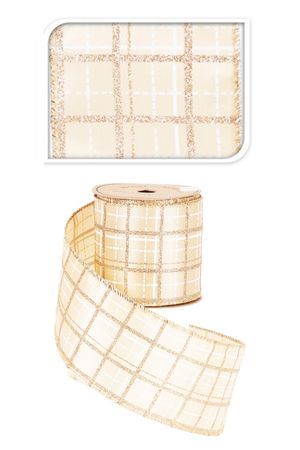Декоративная лента АЭРЬЕН ГОЛД: КЛЕТКА, текстиль, 270х6 см, Koopman International