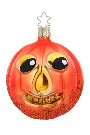 Ёлочная игрушка ФОНАРИК ТЫКВА, стекло, 9 см, Inge Glas