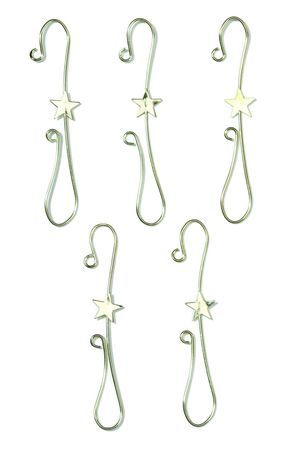 Крючки для ёлочных игрушек ШТЕРН, металл, золотые, 8 см, 18 шт., Inge Glas