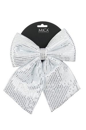 Декоративный бант ИСКРИСТАЯ РОСКОШЬ, текстиль, белый, 23х20 см, Edelman