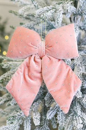 Декоративный бант ДИВИЯ, текстиль, коралловый, 23х20 см, Edelman