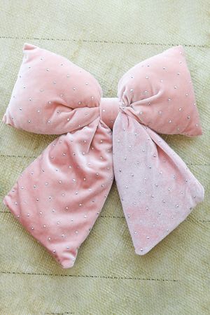 Декоративный бант ДИВИЯ, текстиль, коралловый, 34х30 см, Edelman