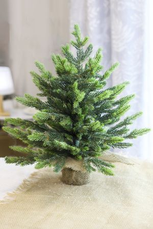 Настольная елка в мешочке ВЕРБЬЕ 45 см, ЛИТАЯ 100%, Winter Deco