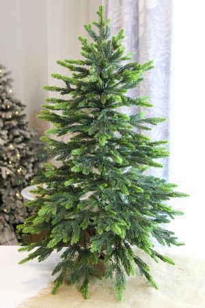 Настольная елка в мешочке ВЕРБЬЕ 90 см, ЛИТАЯ 100%, Winter Deco