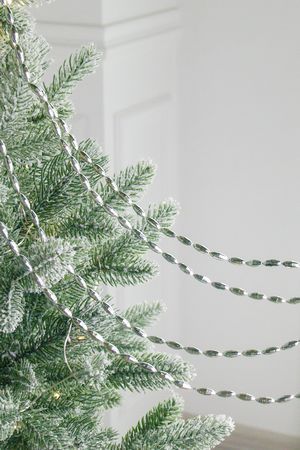 Бусы на ёлку ШЕЙНИ ШАРМ, пластик, серебряные, 270 см, Winter Deco