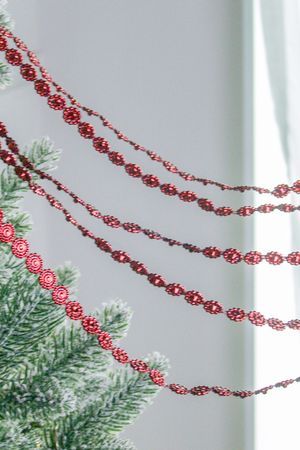 Бусы на ёлку МАРГЕРИТ, пластик, бургунди, 270 см, Winter Deco
