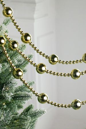 Бусы на ёлку ТОРЖЕСТВО ТРАДИЦИЙ, пластик, золотые, 160 см, Winter Deco