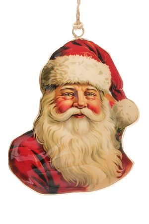 Ёлочная игрушка ПОРТРЕТ ДЕДА МОРОЗА, металл, 13 см, Boltze