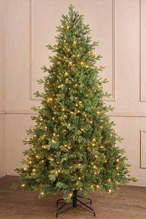 Искусственная елка с лампочками МОЖЖЕВЕЛОВАЯ 240 см, 510 теплых белых ламп, ЛИТАЯ 100%, Winter Deco