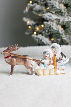 Ёлочная игрушка СКВОЗЬ ЛЁД И ВЕТЕР, коллекция СЕВЕРНЫЕ ИСТОРИИ, стекло, 18 см, Winter Deco