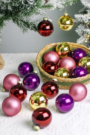 Набор стеклянных шаров Коллекция ЗОЛОТО И ВИНО, стекло, эмалевые, глянцевые и матовые, 60 мм, 20 шт., Winter Deco