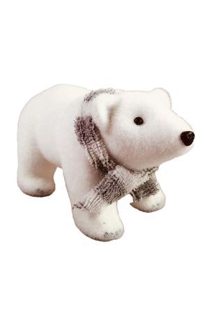 Декоративная фигура МЕДВЕДЬ МИЙКО идущий, текстиль, 35 см, Christmas Deluxe
