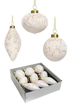 Набор ёлочных шаров и украшений МИЛК-КРАКЕ, стекло, 8-12 см, 9 шт., Christmas Deluxe