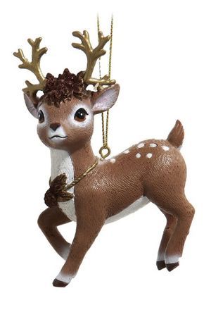 Ёлочная игрушка ОЛЕНЁНОК ШОКОЛАДКА, полистоун, 10 см, Kurts Adler