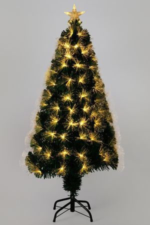 Оптоволоконная ёлка РЭЙОН, зелёная, 135 тёплых белых LED-огней, 120 см, контроллер, Koopman International