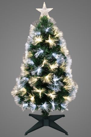 Оптоволоконная ёлка СТРАЛЛЕ, зелёная, 90 тёплых и холодных белых LED-огней, 90 см, контроллер, Koopman International