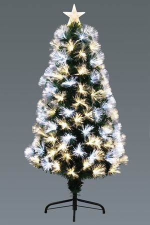 Оптоволоконная ёлка СТРАЛЛЕ, зелёная, 135 тёплых и холодных белых LED-огней, 120 см, контроллер, Koopman International