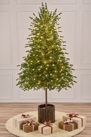 Искусственная елка с лампочками Аркадия 225 см, теплые белые LED лампы, ЛИТАЯ 100%, Max CHRISTMAS