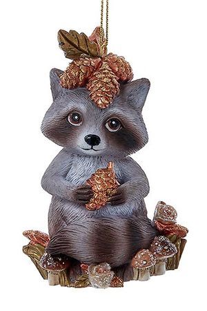 Ёлочная игрушка ЕНОТИК ЛАПОЧКА, полистоун, 9 см, Kurts Adler