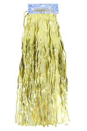 Дождик ВОЛНИСТЫЙ ГОЛОГРАФИЧЕСКИЙ, золотой, 50х100 см, MOROZCO