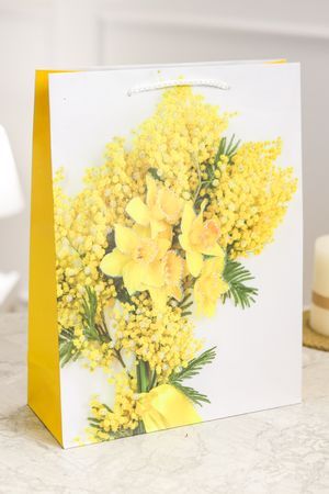 Подарочный пакет СОЛНЕЧНЫЙ БУКЕТ, бумага, 33х25 см, Due Esse Christmas