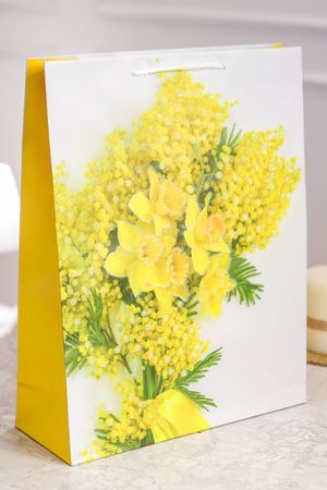 Подарочный пакет СОЛНЕЧНЫЙ БУКЕТ, бумага, 42х33 см, Due Esse Christmas