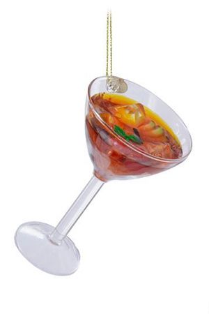 Ёлочная игрушка из стекла КОКТЕЙЛЬ-БАР: БАНАН, стекло, 9 см, Kaemingk