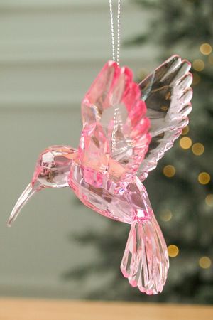 Ёлочное украшение РОЗОВАЯ КОЛИБРИ, акрил, 10 см, Kurts Adler