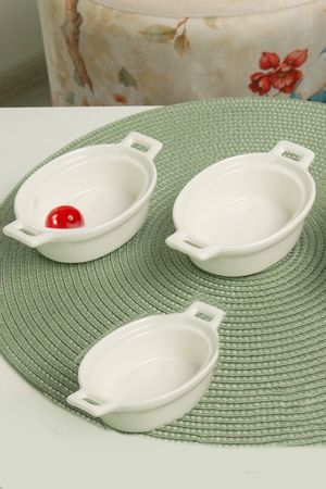 Набор порционных форм для запекания ОВЕНДИШ - ЭЙВОРМИГ, фарфор, 14 см, 3 шт., Koopman International
