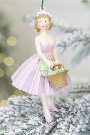 Ёлочная игрушка ВИНТАЖНЫЙ ШОППИНГ, полистоун, 10 см, Winter Deco