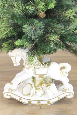 Подставка для ёлки ПОДАРКИ ОТ ЛОШАДКИ, полистоун, 47х40 см, диаметр ствола до 3.8 см, Winter Deco