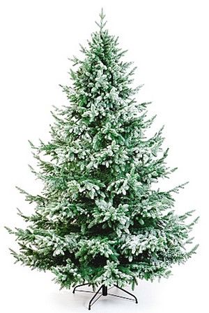 Искусственная елка Шотландия заснеженная 270 см, ЛИТАЯ 100%, CRYSTAL TREES