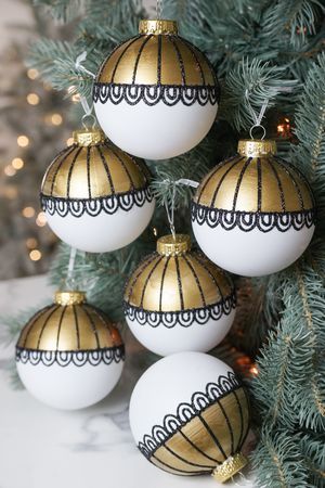 Набор ёлочных ПЭТ шаров КОМИЛЬФО,  белый, 10 см, 6 шт., Winter Deco