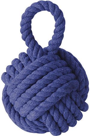 Дверной стоппер УЗЕЛОК, текстиль, синий, 23 см, Boltze