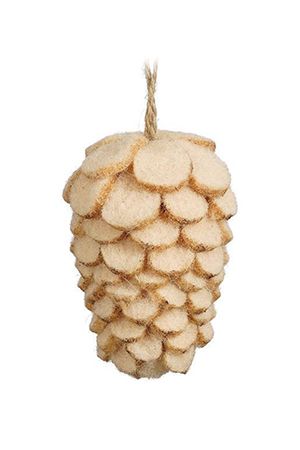 Ёлочная игрушка ШИШКА КУШЕЗ, текстиль, 9 см, Edelman