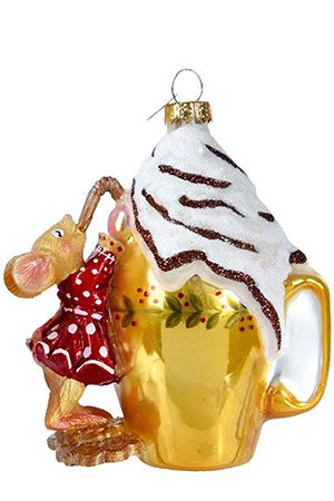 Набор ёлочных игрушек МЫШКА-СЛАДКОЕШКА стекло, 11 см, 2 шт., Winter Deco