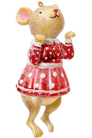 Набор ёлочных игрушек МЫШКА-ГЛУПЫШКА, стекло, 13 см, 2 шт., Winter Deco