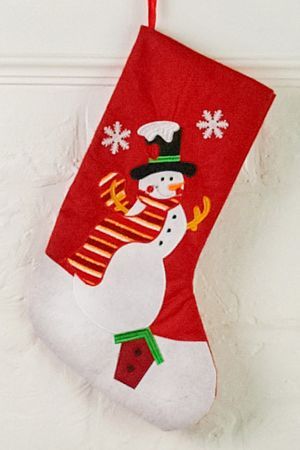 Носок для подарков - ЯРКАЯ ЗИМА, красный, текстиль, 45 см, Koopman International