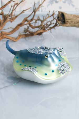 Ёлочная игрушка СКАТ ВЕЛИКОЛЕПНЫЙ, стекло, 14 см, Winter Deco