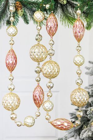 Бусы на ёлку ЗИМНЕЕ КОЛЬЕ, пластик, 270 см, Winter Deco