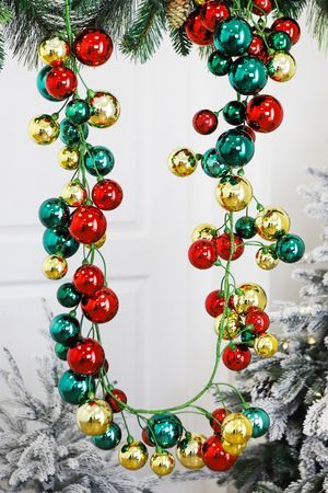 Гирлянда из шаров 4-6 см НОВОГОДНИЙ КАСКАД: КЛАССИКА, пластик, 180х14 см, Winter Deco