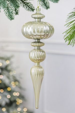 Ёлочное украшение ПОДВЕСКА - ЛАУРЕНСИЯ ПЕРЛ, пластик, 29 см, Winter Deco