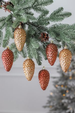 Набор ёлочных украшений ШИШКИ 'ЛЕСНОЕ ВОЛШЕБСТВО', пластик, 9 см, 6 шт., Winter Deco