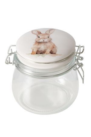 Банка для хранения ХОЗЯЙСТВЕННЫЙ ЗАЙКА, стекло, 11 см, 450 мл, Boltze
