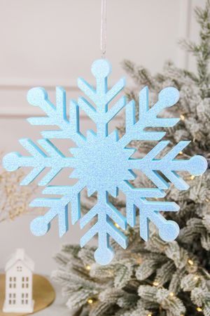 Снежинка КРИСТАЛЛ - макси, голубая, пеноплекс, 50 см, МанузинЪ