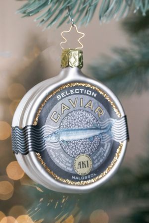 Ёлочная игрушка ИКРА ОСЕТРА ЗЕРНИСТАЯ, стекло, 9 см, Inge Glas