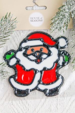 Наклейка для декорирования окна РАДУШНЫЙ САНТА, 10 см, Edelman