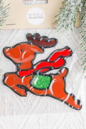 Наклейка для декорирования окна РОЖДЕСТВЕНСКИЙ ОЛЕНЬ, 10 см, Edelman