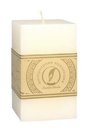 Свеча-столбик (правильная четырехугольная призма) ЭТЕРНОС КВАДРО, белая, 125х75 мм, Омский Свечной