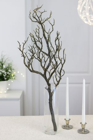 Декоративная искусственная ветка БОСКЕС, пластик, коричневая, 79 см, EDG